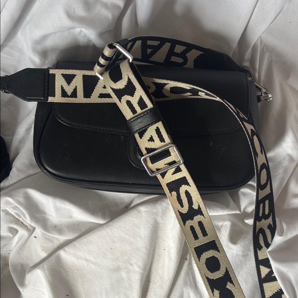 Marc Jacobs Black and Cream Crossbody Bag